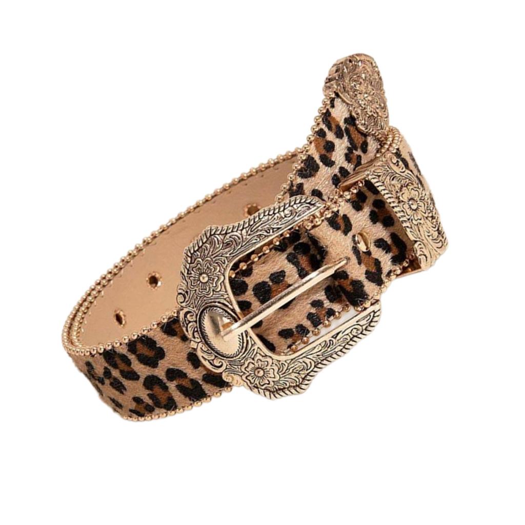 Субкультурный ремень для женщин, винтажная гравированная пряжка, джинсовый ремень, панк, леопардовый пояс, для брюк, платья, Y2K, украшения для талии