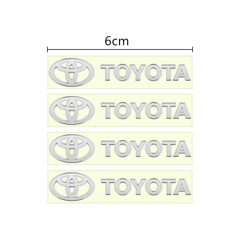 AXYY2 Car Window Wiper Stickers Metal emblem Auto Decor Decals For Toyota Prado CHR Avensis Prius Tacoma Tundra Sequoia Land Cruiser
