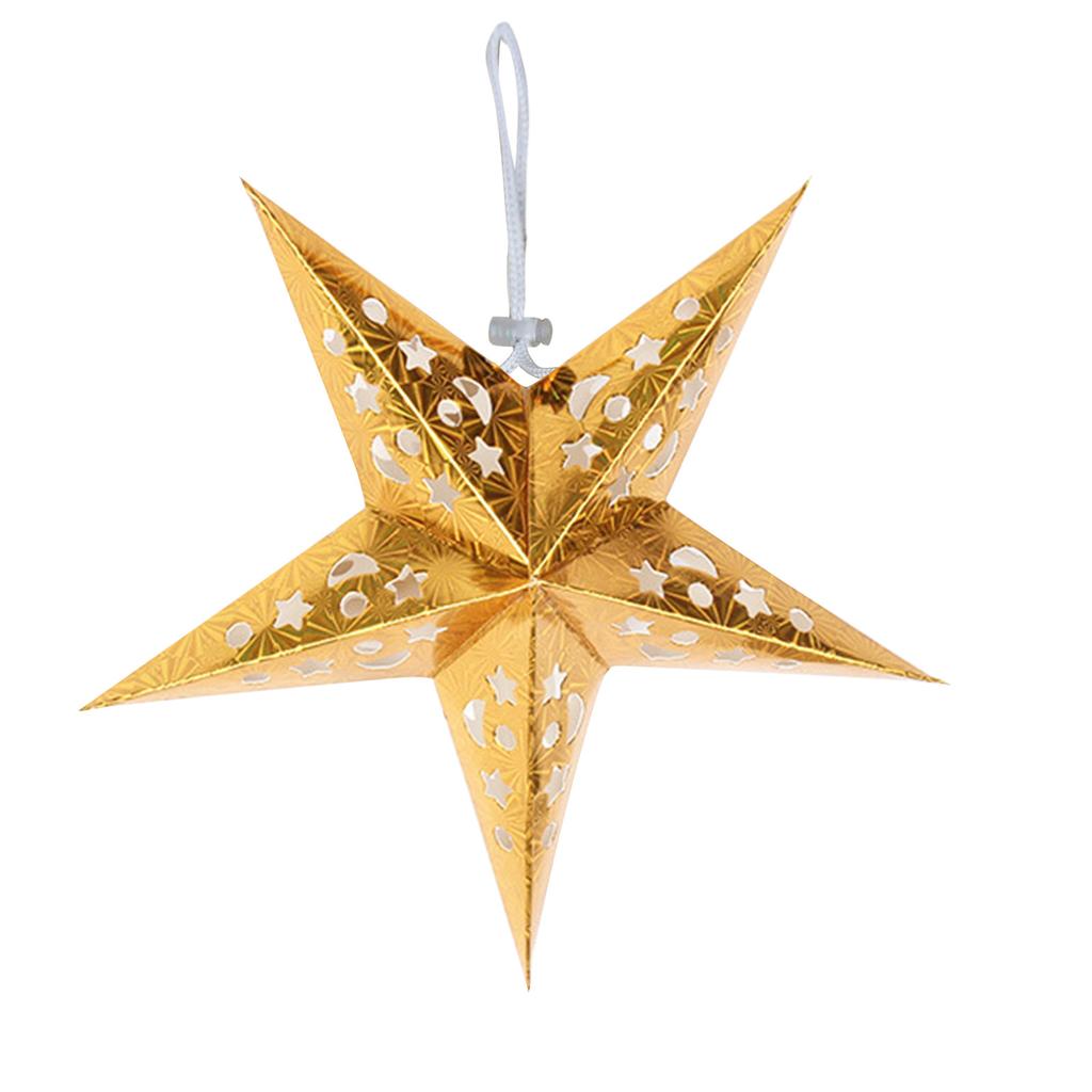 18 Inch Christmas Decoration Xmas Paper Star Holiday Star Hanging Ceiling Stars Pendant 3D Christmas Tree Lampshade 3D Paper Star Hanging Decoration