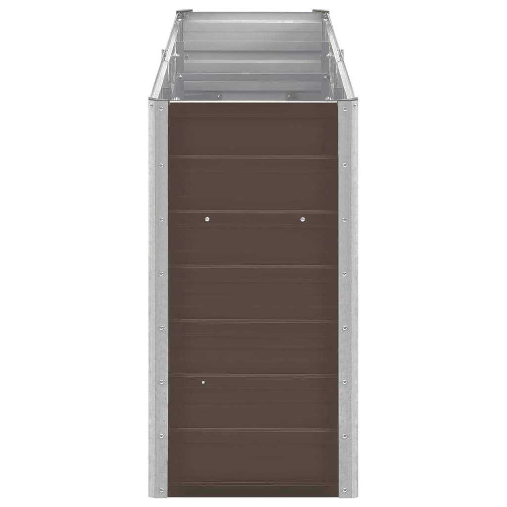 vidaXL Garten-Hochbeet Verzinkter Stahl 240×40×77 cm Braun