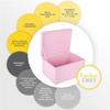 Boîte de Rangement en Bois Rose Creative Deco XXL - 40 x 30 x 24 cm - avec Couvercle