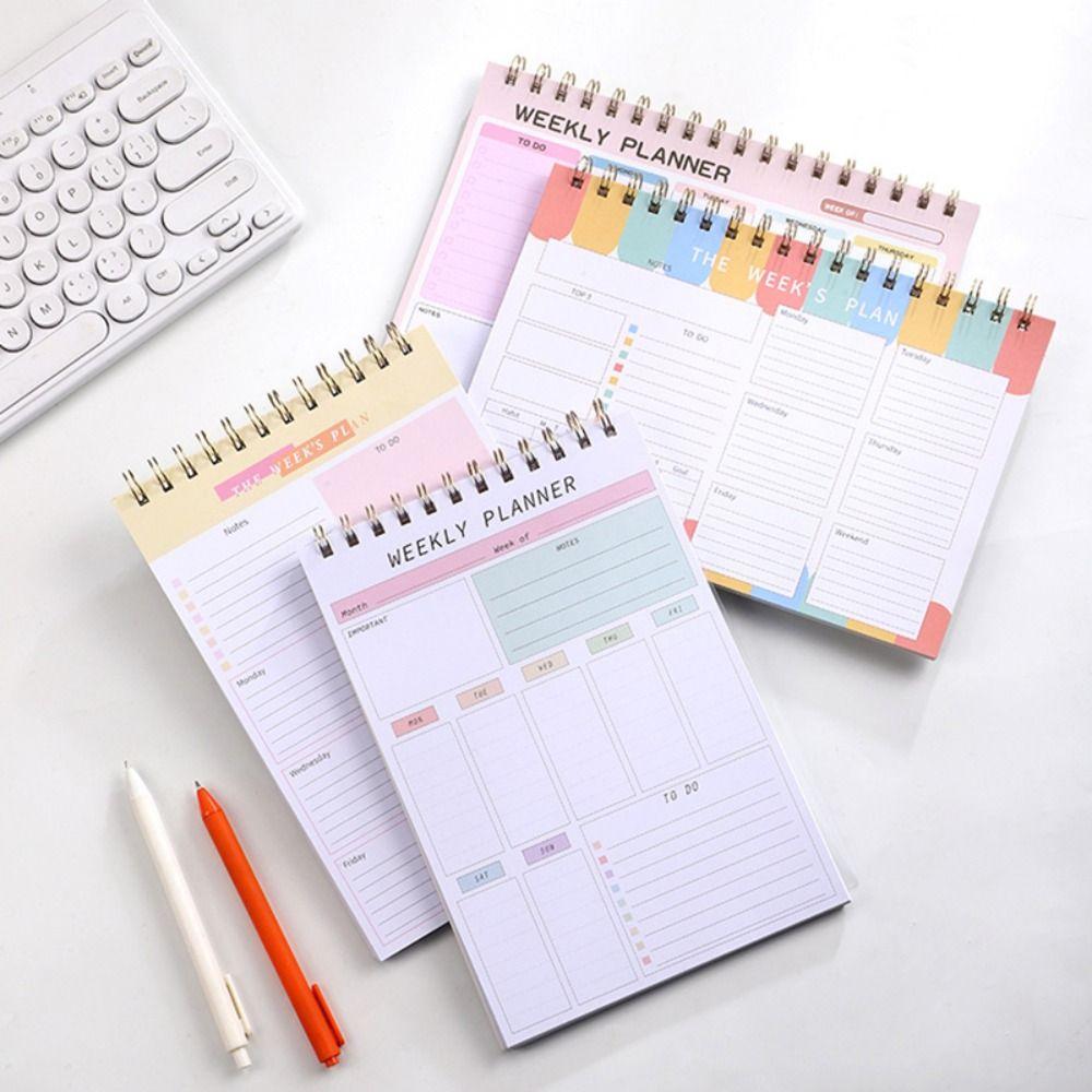 Список дел 2024 Ежедневник А5 Расписания Журнал Блокнот Высококачественные блокноты на спирали Школа Офис