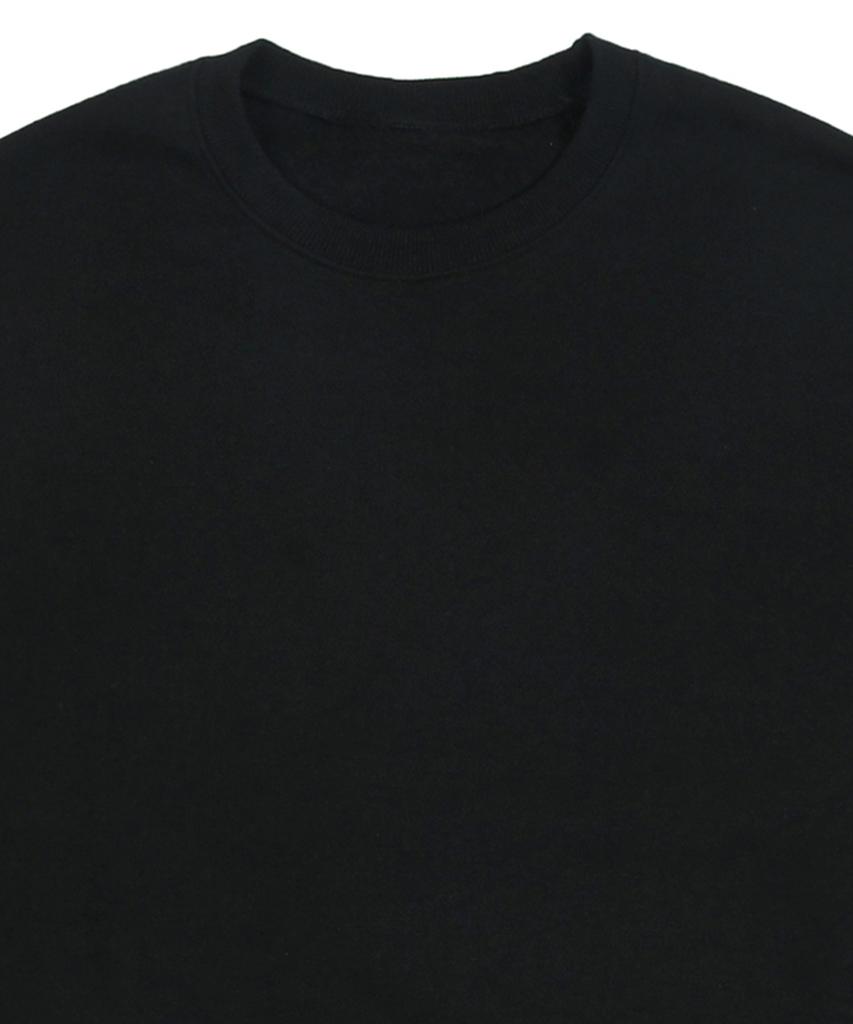 GRAVER [Unisex] Elbow Daisy Flower Sweatshirt_Black