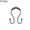 Yousheng 12 шт. крючков для душевой занавески, двойные крючки, хороший баланс, сильная несущая способность, роликовый шарик, плавное скольжение, крючок для занавески, кольцо, принадлежности для ванной комнаты