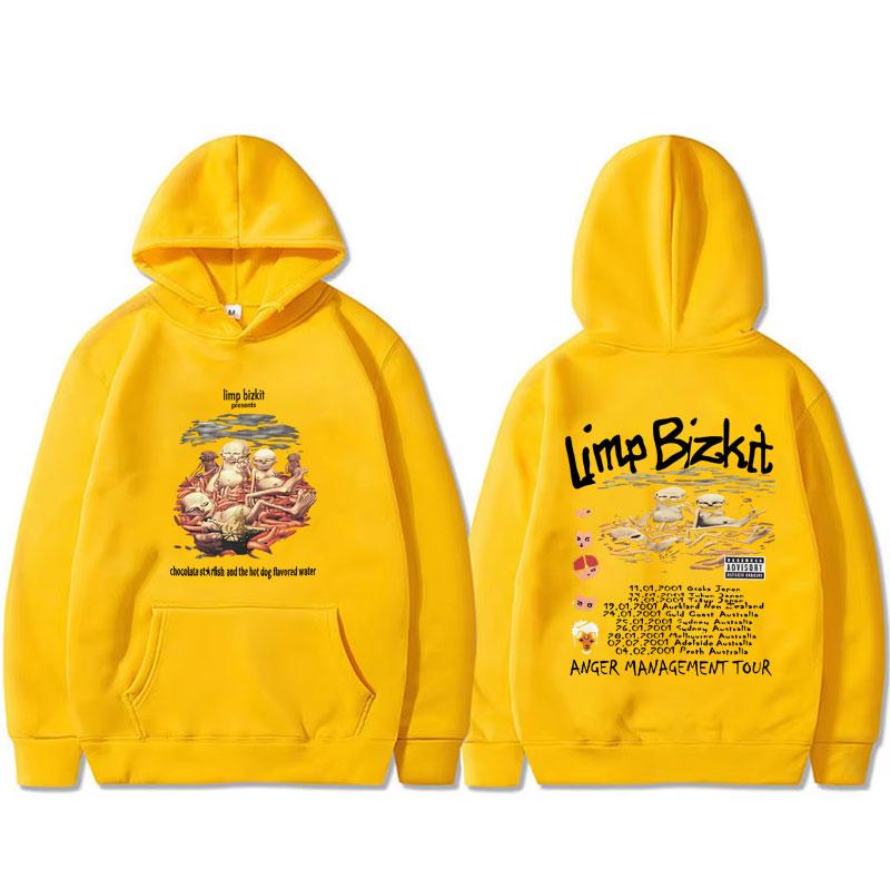 Худи Rock Band Limp Bizkit Anger Management Tour Мужские Женские Повседневные Свободные Худи-Пуловеры Хип-Хоп Уличная Одежда