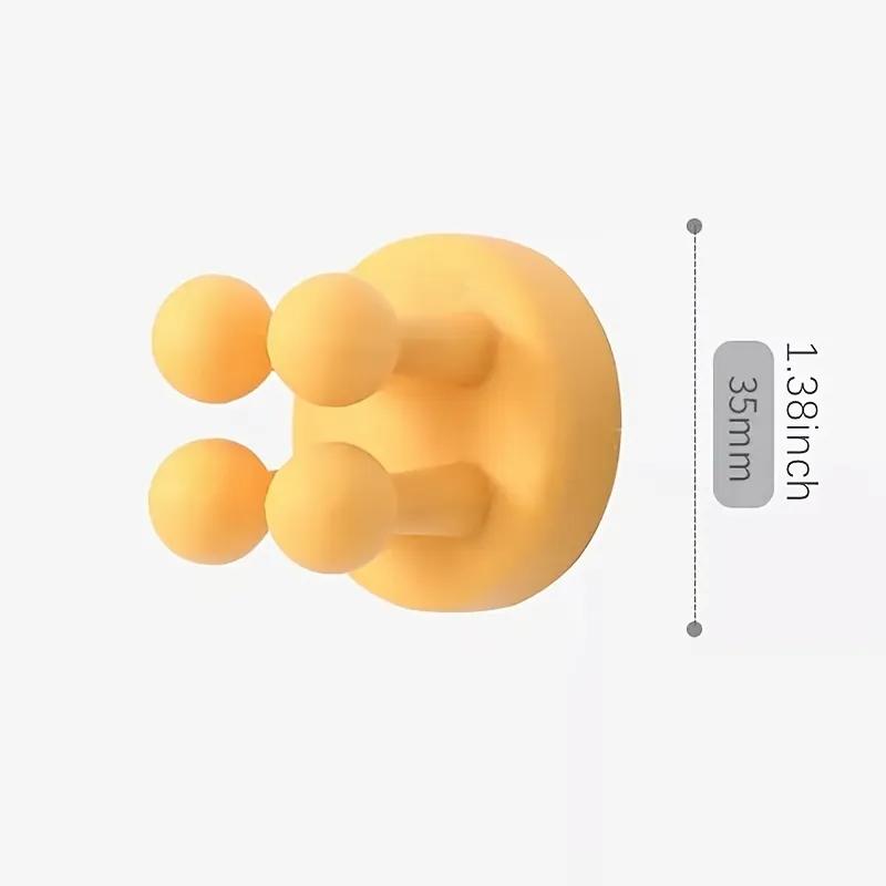 3 шт., силиконовые держатели для зубных щеток, водостойкий самоклеящийся настенный одинарный крючок для подвешивания ключа, держатель вилки