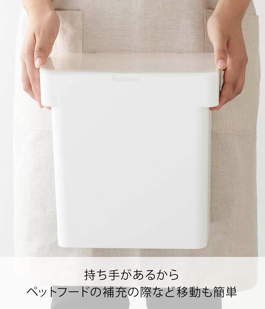 Yamazaki Jitsugyo герметичный мешок для хранения корма для домашних животных 3 кг с мерным стаканом, белая крышка W28 xx, контейнер для хранения корма Tower Food Stocker 5613, прибл.. Д16.5