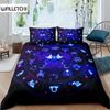 Gemini Comforter Cover Set Twin Size Constellation Duvet Cover Set, Outer Space Universe Planet Print Bedding Set For Kids Teens
