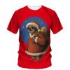 Christmas Party 3D Print Santa Fun Men And Women Round Neck Short Sleeve Fashion New Comfort Street T-shirt Top Casual