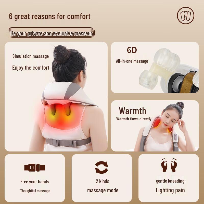 Meishida MS-B39 Мини-массажер для плеч и шеи, китайская вилка (адаптер в комплекте)