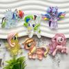 Светящиеся Аниме Мой Маленький Пони Смоляные Аксессуары DIY Крем-Клей Чехол для Телефона и Набор Наклеек на Холодильник