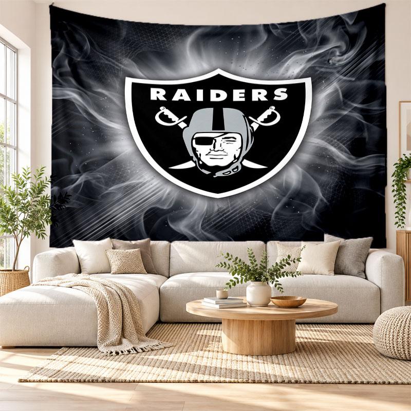 Las Vegas Raiders Wall Tapestry, Soft Fabric Wall Hanging, Decorative Backdrop For Bedroom Home Wall Art
