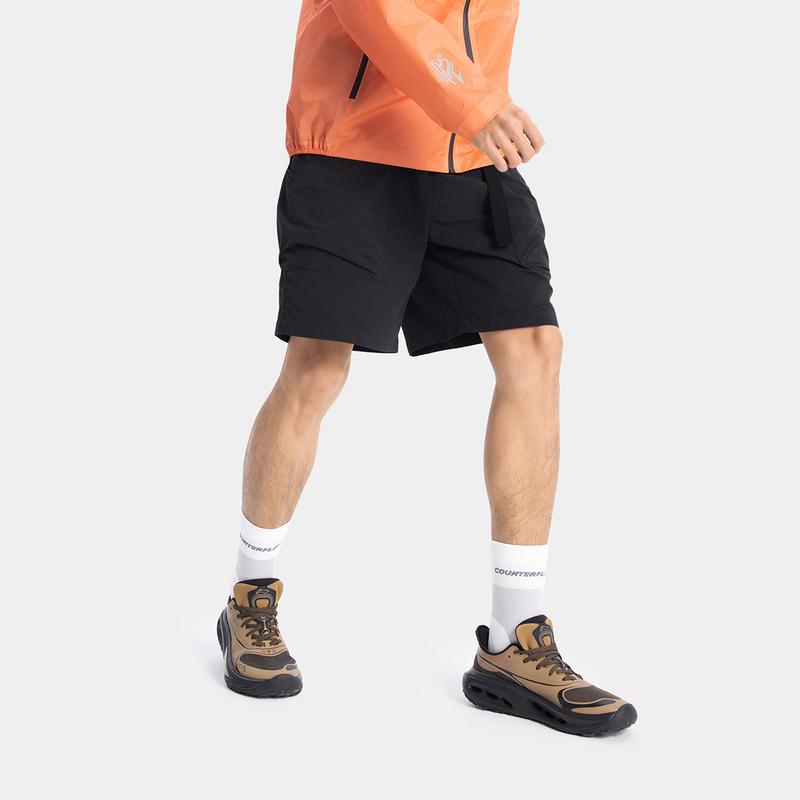 Li Ning CF Повседневные Простые Водоотталкивающие Однотонные Быстросохнущие Спортивные Шорты Мужские шорты Черный AKSV241-4