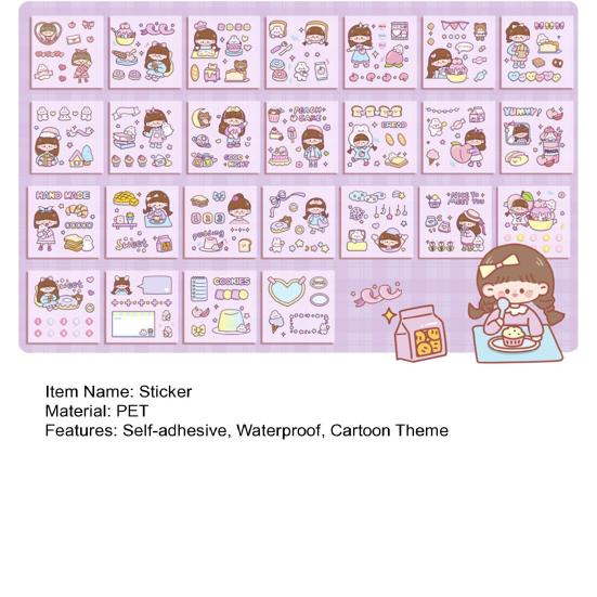 25 шт./компл. наклейка для скрапбукинга мультяшная девушка кролик тема самоклеящаяся водостойкая наклейка для дневника для домашних животных DIY принадлежности