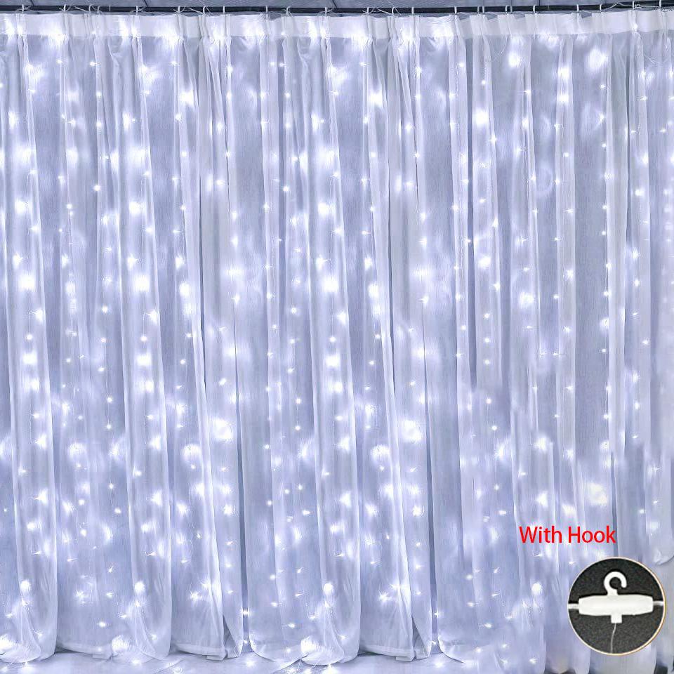 3 м светодиодные гирлянды с дистанционным управлением, USB-гирлянда, занавеска, сказочный праздничный светильник для свадьбы, дома, уличного украшения