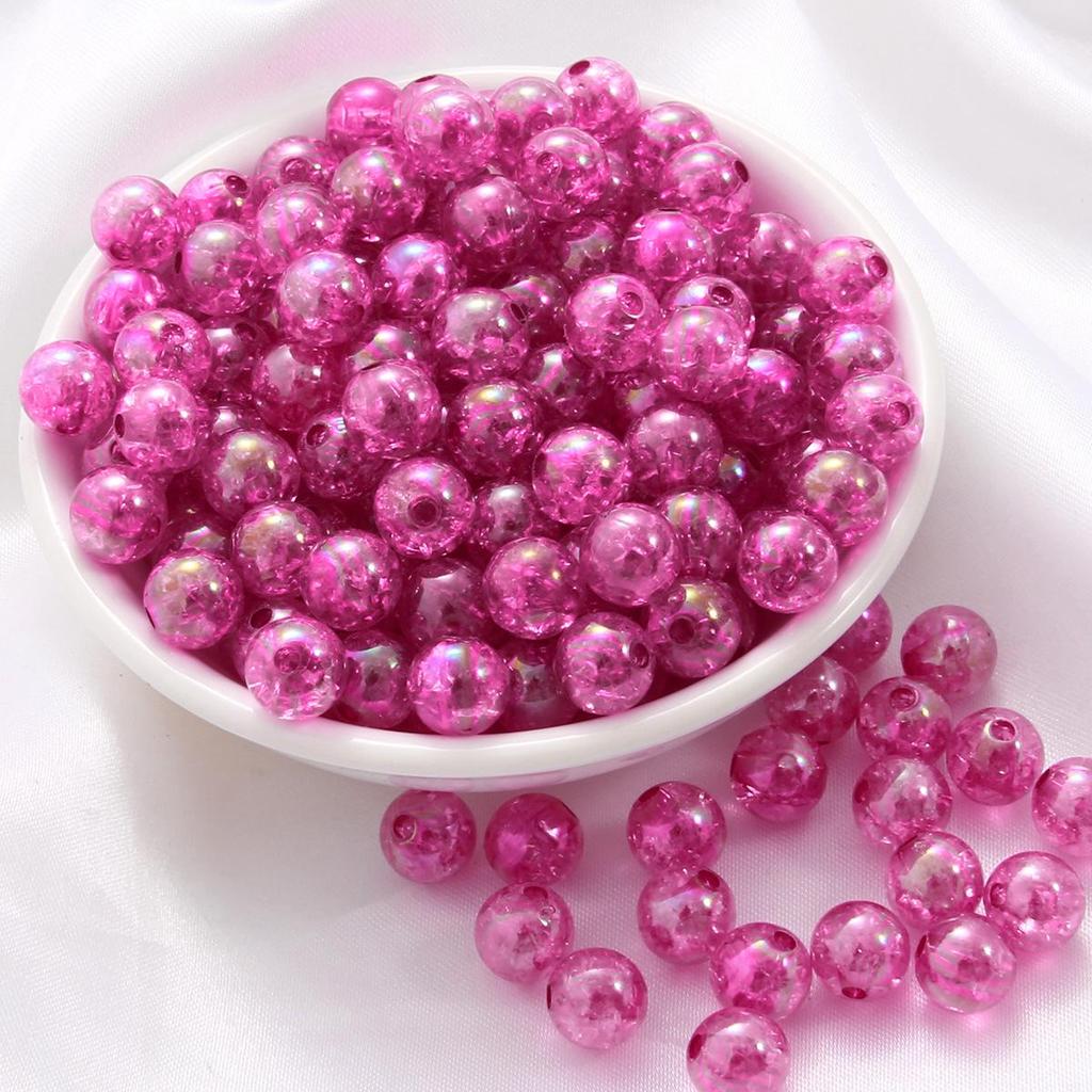 Акриловые AB Бусины Круглые Пузырьки с Дроблеными Цветками для Изготовления Браслетов и Ювелирных Изделий своими руками