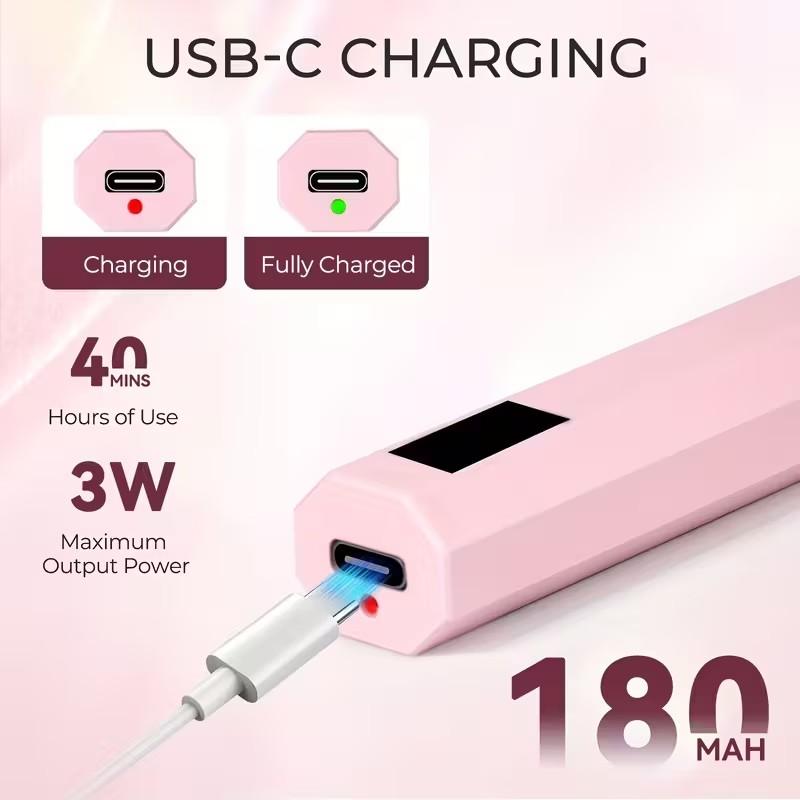 Мини-лампа для сушки ногтей, ручная, с USB-зарядкой, ЖК-дисплеем, для домашнего использования, лампа для быстрой сушки лака для ногтей