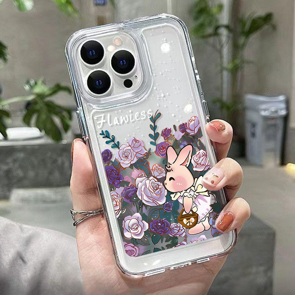 Фиолетовый розовый кролик для чехла на мобильный телефон iPhone17promax 15pro Apple 16 полноразмерный 13/14