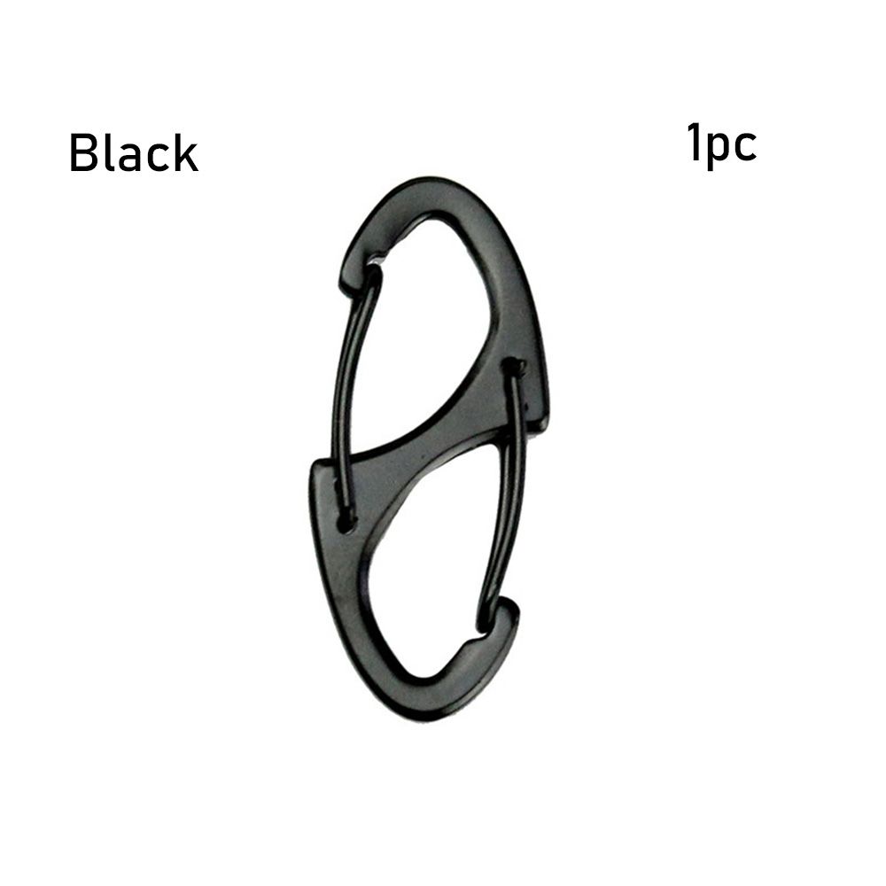 Mini Outdoor EDC Tool Snap Clip Release Buckle Metal Carabiner Keychain Hanging Hook Key Chain Ring