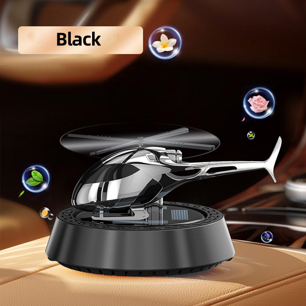 Вращающийся освежитель воздуха для автомобиля на солнечных батареях, вертолет, солнечная ароматерапия, украшения из сплава, ароматизатор, автоматический диффузор ароматов, удаление запаха