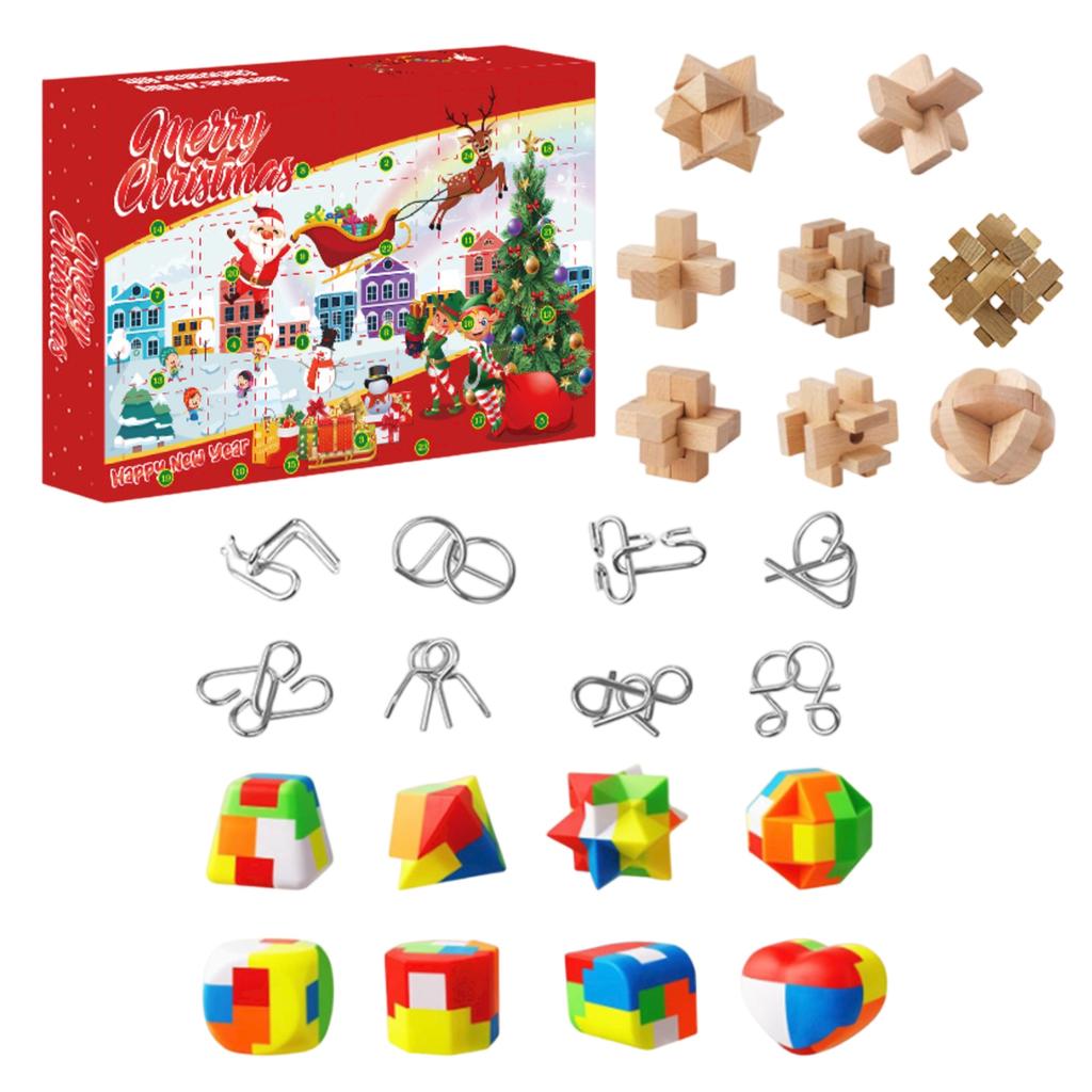 Набор образовательных игрушек 'Рождественский 3D календарь обратного отсчета из 24 предметов' (24 развивающие игрушки)