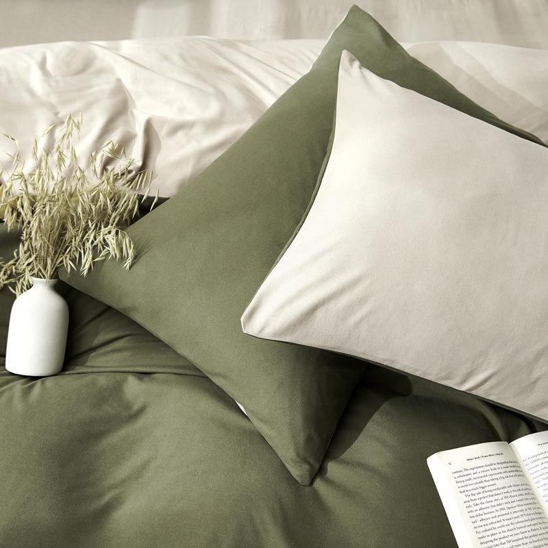 Наволочки в скандинавском стиле однотонные 47x74 см (Пара) для домашнего текстиля