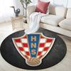 Croatia national football logo Round Rug, Non Slip Washable Circular Carpet For Living Room Bedroom Playroom, Sports Fan Decor, Holiday Birthday Gift