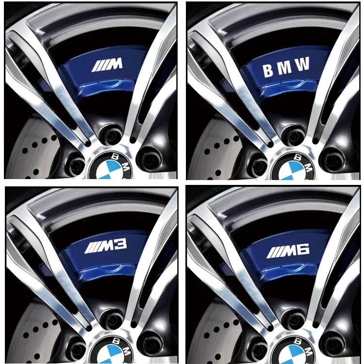 NNXPW1 4pcs Car brake Caliper Sticker For bmw M Sticker X1 X3 X4 X5 X6 X7 e46 e90 f20 e60 M3 M5 M6 Car accessories styling