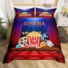 Пододеяльник для вечернего кино, комплект постельного белья для мальчиков и девочек, ультрамягкий комплект постельного белья для кинотеатра, декор для кинотеатра, попкорн
