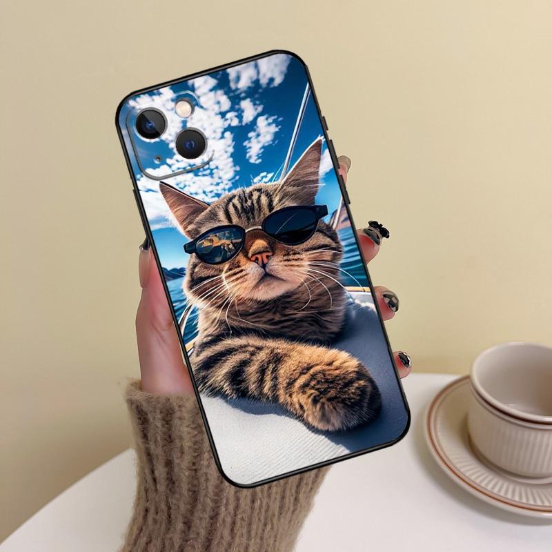 Наборные коты Милый чехол для телефона для iPhone 14 Pro Max 17 Air 16 15 11 12 13 Pro Max mini 16 Plus 16e Чехол Funda