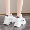 Новые кроссовки на платформе для женщин, летние дышащие сетчатые Нескользящие вулканизированные туфли, женская повседневная спортивная обувь на толстой подошве со шнуровкой