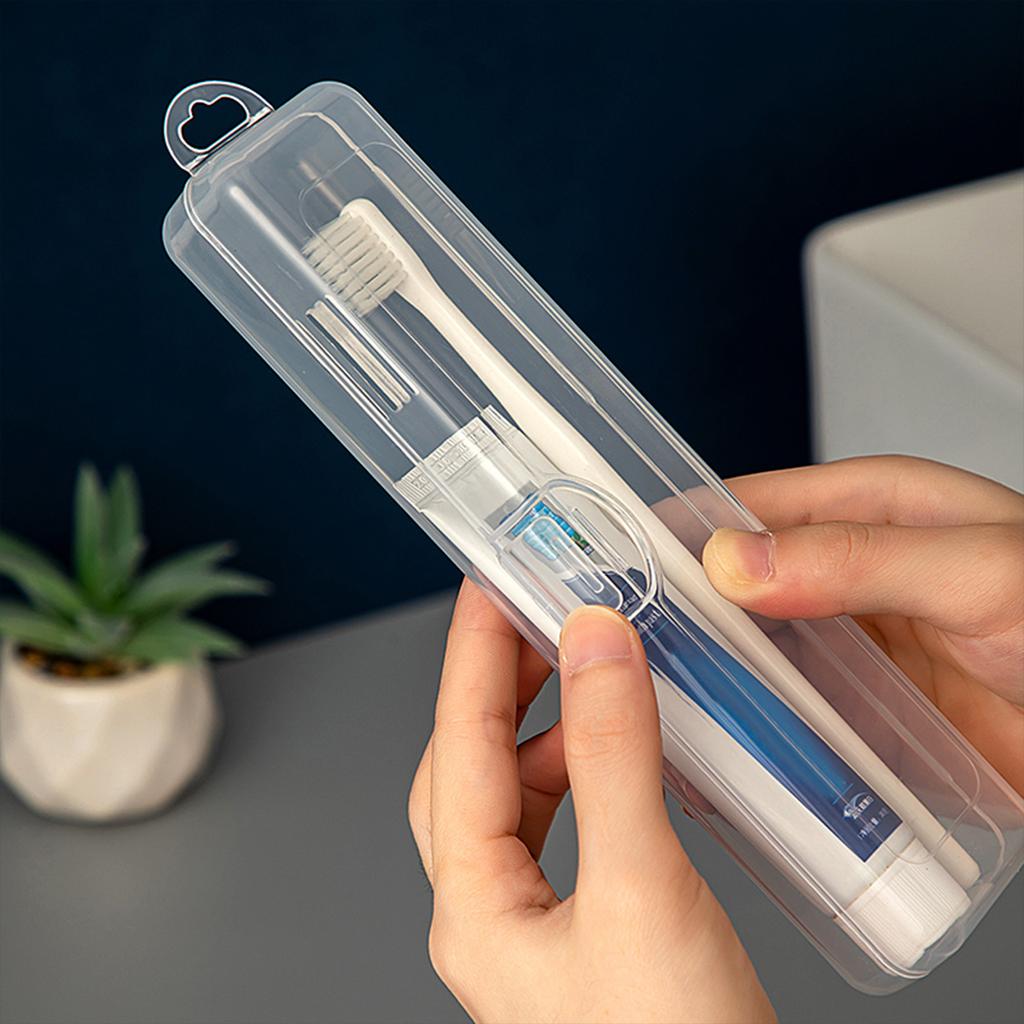 Portable Toothbrush Holder Transparent Plastic Toothpaste Toothbrush Storage Box Outdoor Travel Toothpaste Toothbrush Case