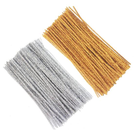 2 комплекта, 30 см, очиститель для труб, блестящие красочные DIY, художественные промыслы, гибкие, дошкольное образование, детский стебель из синели, развивающие игрушки, подарок на день рождения