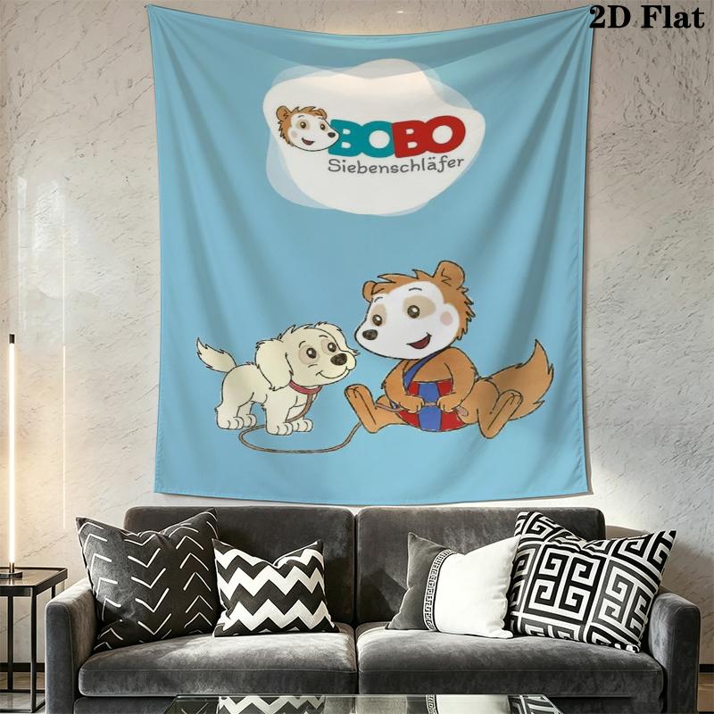 Bobo Siebenschlafer Wall Tapestry Aesthetic Wall Hanging Printed Fabric Blanket Decorative Tapestries for Bedroom Living Room Home Decor