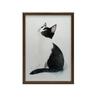 Kotek W Bieli Kotek W Bieli, 30X40 Cm, Rama Aluminiowa Czarna, Papier Matowy 230 Gsm