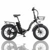 KETELES KF9 Endurance Version Folding E-Bike 1000W, 48V 35Ah, Al-Alloy Fork with Lockout, 20"x4.0" Fat Tires, Shimano 7-Speed, Hydraulic Brakes