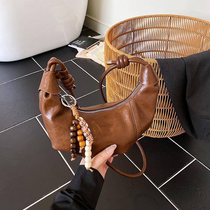 Сумка-пельмень для поездок на работу женская 2025 осень новая модная модная сумка через плечо плиссированная свободная сумка-мессенджер