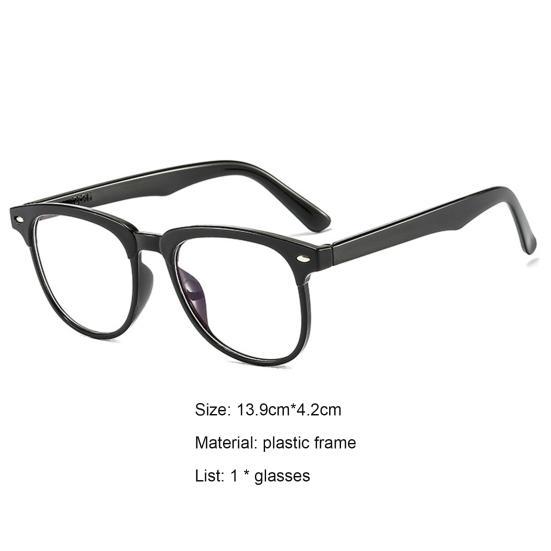 Clear Lens Glasses Square Anti-radiation Portable Simple Style High Clarity Eye Protection Eyewear Retro Frame Computer Anti-blueray Glasses