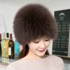 Корейская версия меховой шапки из лисы женская зимняя теплая меховая шапка Шапка Берей для снега Тонкая лыжная шапка Шапка с защитой ушей