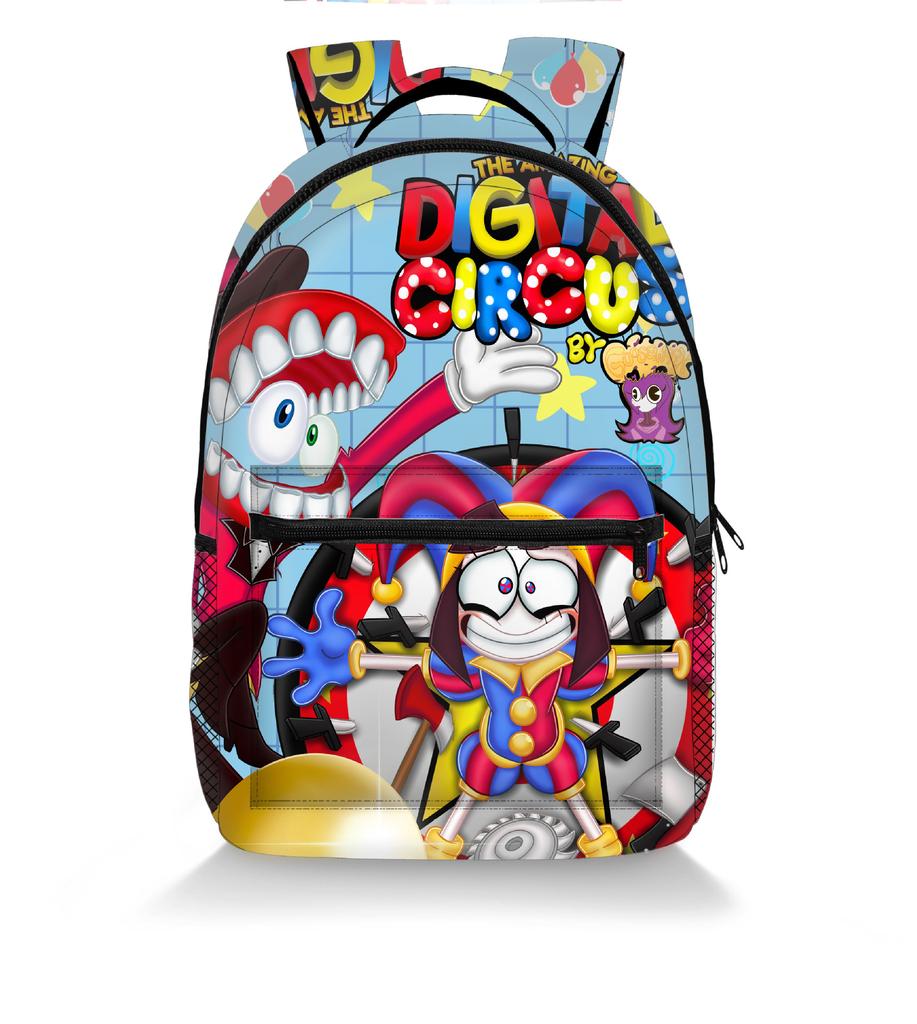 2024 3D Cyber Circus School Backpack for Teen Boys Students the Amazing Digital Circus School Bag