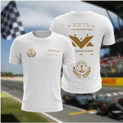 Summer Hot Sale F1 Racing T-Shirts, Daily Formula Race Training Team Uniforms, Comfortable Sweat Short Sleeves