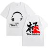 Футболки с принтом Real Djs Matter Technics для мужчин с коротким рукавом Harajuku Street, летние футболки Technics Headphone DJ Harajuku, футболка для мужчин