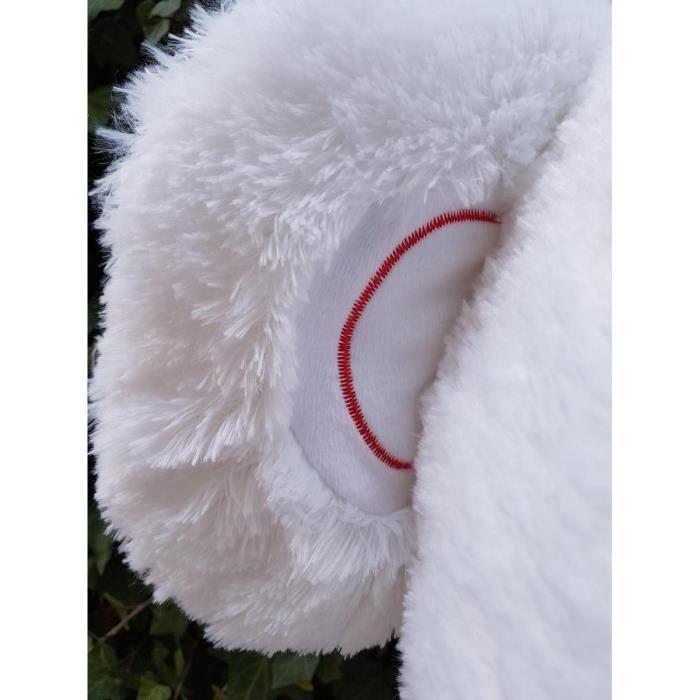 Ours En Peluche - VIKING CHOICE - Grand Ours Blanc - 160 Cm - Crème Et Rouge