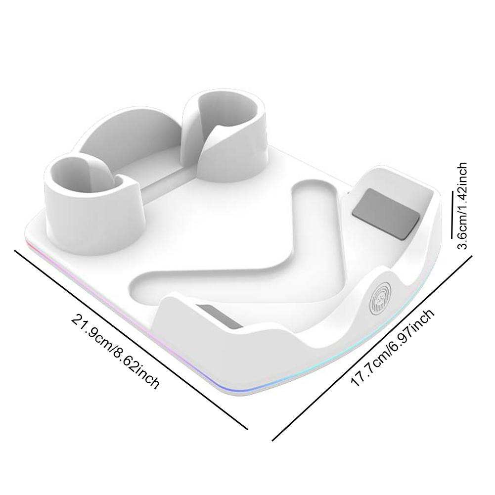 For Meta Quest 3S VR Charging Dock Charging Station VR Headest Fast Charging Station Headset Display Stand and Controller Mount