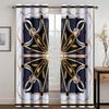 Роскошные золотые цепочки на синем фоне, шторы с 3D-цифровой печатью, солнцезащитные шторы для гостиной, спальни, домашний декор, шторы из 2 панелей