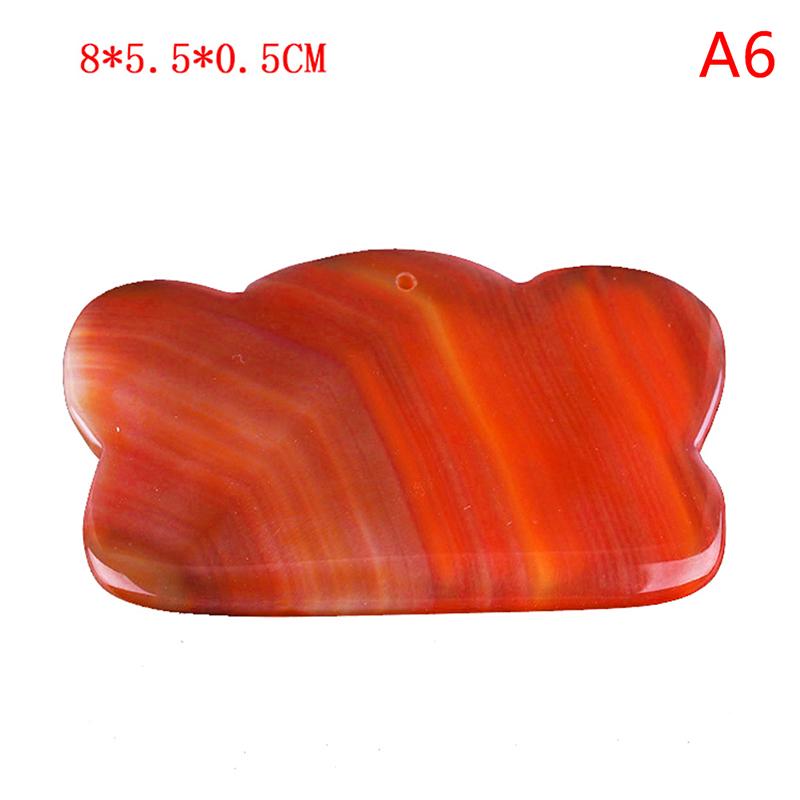Red Onyx Scraper Guasha Jade Massager For Face Natural Gouache Stone Gua Sha Scraper Facial Massage Tool Face Scraper