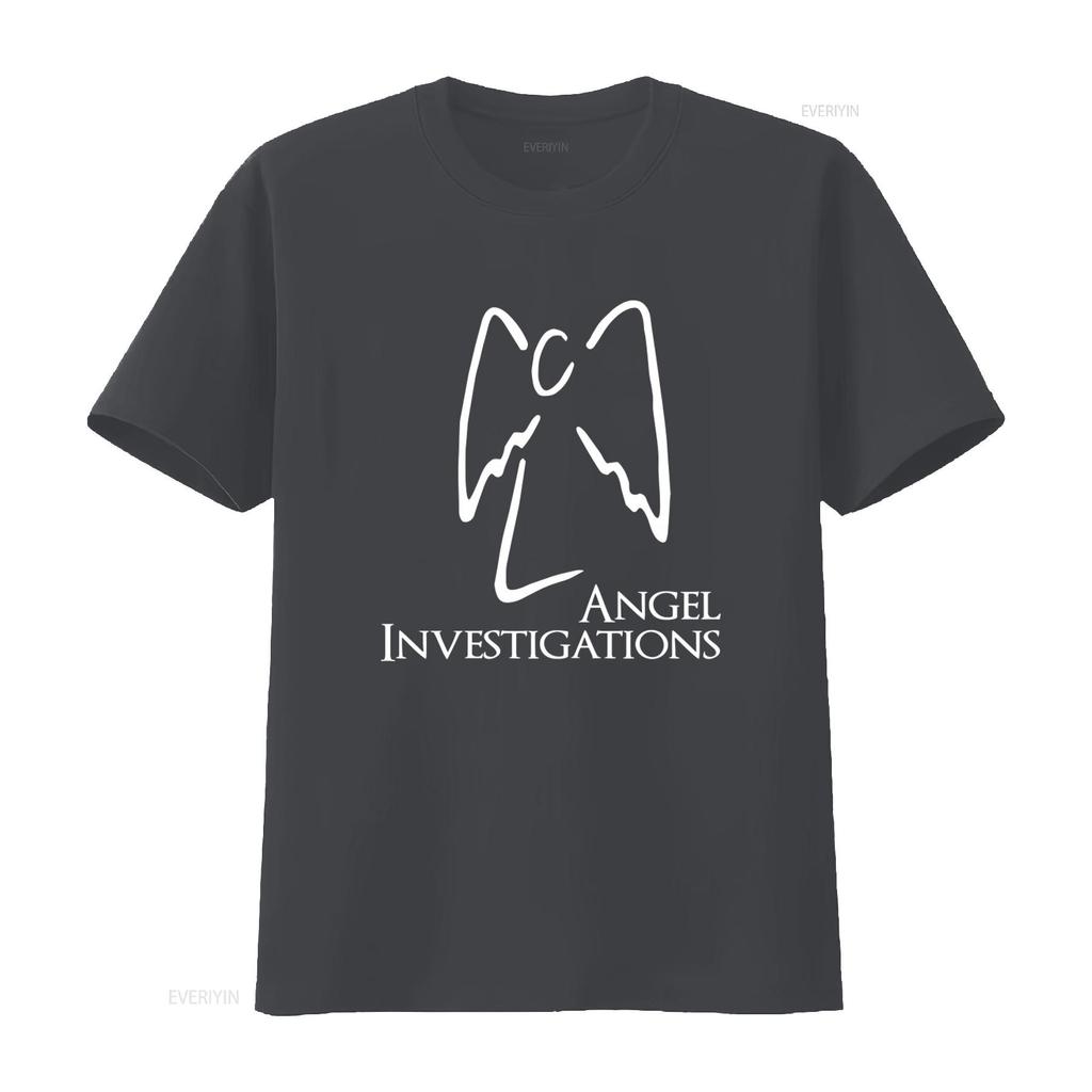 Футболка Angel Investigations Смешная гик-футболка Вдохновленная Баффи — истребительницей вампиров Идеальный подарок на ТВ винтажный Стильная стираная футболка с принтом