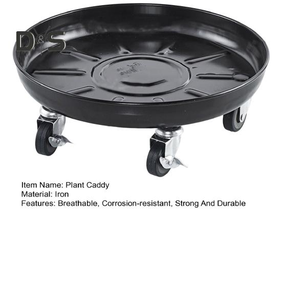 Metal Plant Caddy with Wheels Heavy Duty 360-degree Rolling Plant Dolly Stand Round Wheeled Planter Roller Base for Potted Tree Flower
