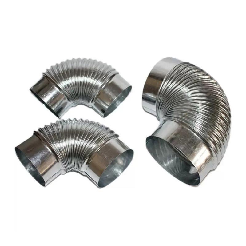 Smoked Pipe Connector Thread Elbow Stainless Steel Stove Pipe Elbow for Kitchen/Factory/Stove/Gas/Pump Enduring