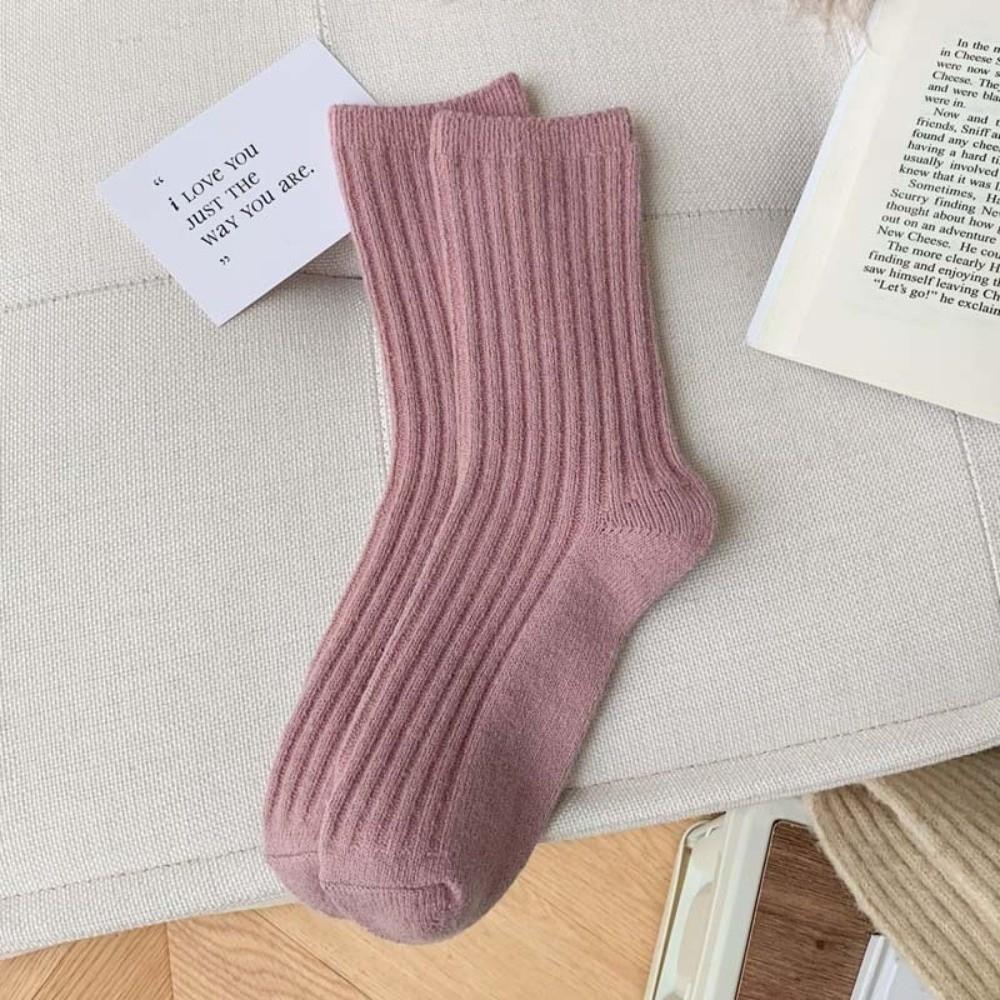 1 Pair Thicker Warm Cashmere Wool Socks Comfortable Wool Socks Thermal Crew Socks  Women Girls